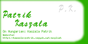 patrik kaszala business card